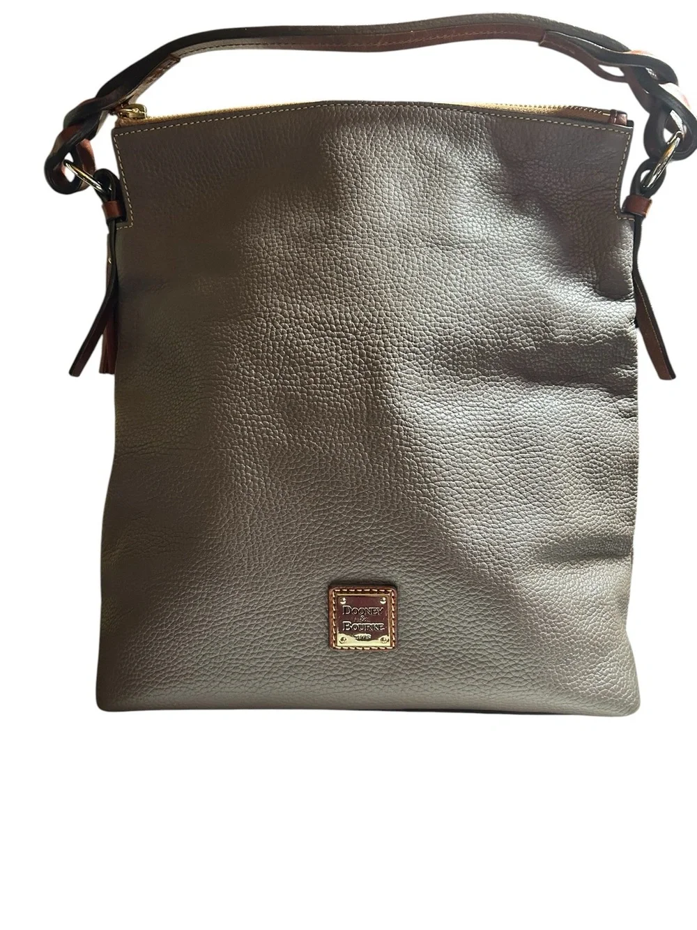 Dooney & Bourke Pebble Grain Leather Sloane Dixon Hobo Elephant Bag